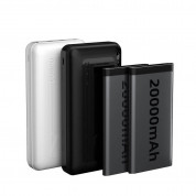 Dudao K12PQPlus Power Bank 20000mAh 20W PD - външна батерия с два USB-A и един USB-C изходи и технология за бързо зареждане (черен) 5