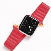 Dux Ducis Silicone Magnetic Strap (Chain Version) - магнитна силиконова каишка за Apple Watch 42мм, 44мм, 45мм, Ultra 49мм (червен)