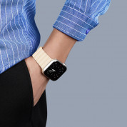Dux Ducis Silicone Magnetic Strap (Chain Version) - магнитна силиконова каишка за Apple Watch 42мм, 44мм, 45мм, Ultra 49мм (бежов) 5