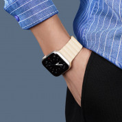 Dux Ducis Silicone Magnetic Strap (Chain Version) - магнитна силиконова каишка за Apple Watch 42мм, 44мм, 45мм, Ultra 49мм (бежов) 3