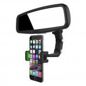 Adjustable Rearview Mirror Mount Holder - поставка за огледалото за задно виждане на автомобил за мобилни устройства (черен)