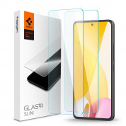 Spigen Tempered Glass GLAS.tR Slim - най-висок клас стъклено защитно покритие за дисплея на Xiaomi 12 Lite (прозрачен) (2 броя)