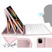 Tech-Protect SC Pen Case and Bluetooth Keyboard - кожен калъф и безжична блутут клавиатура за iPad Pro 11 M2 (2022), iPad Pro 11 M1 (2021), iPad Pro 11 (2020) (розов) 2