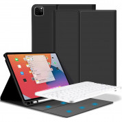 Tech-Protect SC Pen Case and Bluetooth Keyboard - кожен калъф и безжична блутут клавиатура за iPad Pro 11 M2 (2022), iPad Pro 11 M1 (2021), iPad Pro 11 (2020) (черен)