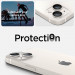 Spigen Optik Pro tR Ez Fit Lens Protector 2 Pack - 2 комплекта предпазни стъклени лещи за камерата на iPhone 14, iPhone 14 Plus (светлозлатист) 8