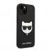 Karl Lagerfeld Saffiano Choupette Head Case - дизайнерски кожен кейс за iPhone 14 (черен) 3