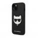 Karl Lagerfeld Saffiano Choupette Head Case - дизайнерски кожен кейс за iPhone 14 (черен) 1