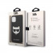 Karl Lagerfeld Saffiano Choupette Head Case - дизайнерски кожен кейс за iPhone 14 (черен) 6