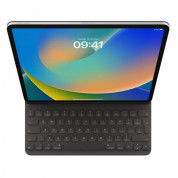 Apple Smart Keyboard Folio UK - оригинален полиуретанов калъф, клавиатура и поставка за iPad Pro 12.9 M2 (2022), iPad Pro 12.9 M1 (2021), iPad Pro 12.9 (2020), iPad Pro 12.9 (2018)  (черен) 2