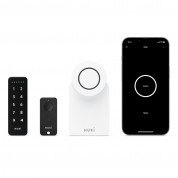 Nuki Smart Access Kit 3.0 - комплект електронна заключалка за врата съвместим с Apple HomeKit (черен)