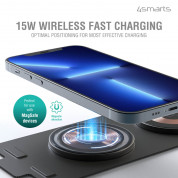 4smarts Wireless Charger UltiMag Lucid Triplefold 15W - тройна поставка (пад) за безжично зареждане за iPhone с Magsafe, Apple Watch и AirPods (черен) 5