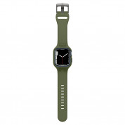 Spigen Liquid Air Pro Case - удароустойчив TPU кейс с вградена каишка за Apple Watch 45мм (зелен) 3