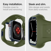 Spigen Liquid Air Pro Case - удароустойчив TPU кейс с вградена каишка за Apple Watch 45мм (зелен) 13