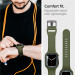 Spigen Liquid Air Pro Case - удароустойчив TPU кейс с вградена каишка за Apple Watch 45мм (зелен) 12