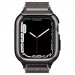 Spigen Metal Fit Pro - удароустойчив хибриден кейс със стоманена каишка за Apple Watch 8 45мм, Apple Watch 7 45мм (тъмносив)  2