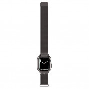 Spigen Metal Fit Pro - удароустойчив хибриден кейс със стоманена каишка за Apple Watch 8 45мм, Apple Watch 7 45мм (тъмносив)  3