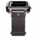 Spigen Metal Fit Pro - удароустойчив хибриден кейс със стоманена каишка за Apple Watch 8 45мм, Apple Watch 7 45мм (тъмносив)  6