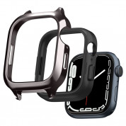 Spigen Metal Fit Pro - удароустойчив хибриден кейс със стоманена каишка за Apple Watch 8 45мм, Apple Watch 7 45мм (тъмносив)  10