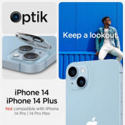 Spigen Optik Lens Protector 2 Pack - комплект 2 броя предпазни стъклени протектора за камерата на iPhone 14, iPhone 14 Plus (прозрачен) 9