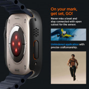 Spigen Thin Fit 360 Case - качествен твърд кейс с вграден стъклен протектор за дисплея на Apple Watch Ultra 49мм (черен) 14