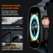 Spigen Thin Fit 360 Case - качествен твърд кейс с вграден стъклен протектор за дисплея на Apple Watch Ultra 49мм (черен) 14