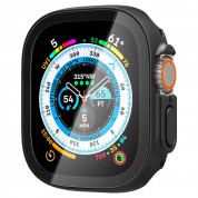 Spigen Thin Fit 360 Case - качествен твърд кейс с вграден стъклен протектор за дисплея на Apple Watch Ultra 49мм (черен) 1
