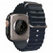 Spigen Thin Fit 360 Case - качествен твърд кейс с вграден стъклен протектор за дисплея на Apple Watch Ultra 49мм (черен) 6