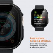 Spigen Thin Fit 360 Case - качествен твърд кейс с вграден стъклен протектор за дисплея на Apple Watch Ultra 49мм (черен) 12