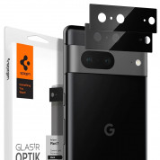 Spigen Optik Lens Protector - комплект 2 броя предпазни стъклени протектора за камерата на Google Pixel 7 (черен)