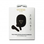 Guess Triangle Logo 5.0 4H Stereo TWS Headset - безжични блутут слушалки със зареждащ кейс за мобилни устройства (черен) 3