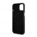 Guess PU 4G MagSafe Leather Hard Case - дизайнерски кожен кейс с MagSafe за iPhone 14 (черен) 4