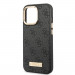 Guess PU 4G MagSafe Leather Hard Case - дизайнерски кожен кейс с MagSafe за iPhone 14 Pro (черен) 5
