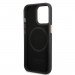 Guess PU 4G MagSafe Leather Hard Case - дизайнерски кожен кейс с MagSafe за iPhone 14 Pro (черен) 6