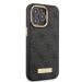 Guess PU 4G MagSafe Leather Hard Case - дизайнерски кожен кейс с MagSafe за iPhone 14 Pro Max (черен) 4