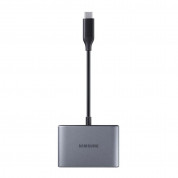 Samsung USB-C Multiport Adapter - USB-C хъб за свързване от USB-C към HDMI 4K, USB-C, USB-A (тъмносив) 1