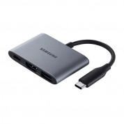 Samsung USB-C Multiport Adapter - USB-C хъб за свързване от USB-C към HDMI 4K, USB-C, USB-A (тъмносив)