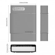 Orico Hard Disk Protection Box 3.5 (PHP35-V1-GY) - предпазна кутия за 3.5 инча хард дискове (сив) 4