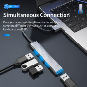 Orico USB-A 3.0 4-Port Hub (AH-A13-GY-BP) - 4-портов USB-A 3.0 хъб за MacBook и преносими компютри (15 см) (сив) 7