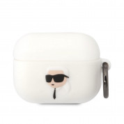Karl Lagerfeld AirPods Pro 3D Logo NFT Karl Head Silicone Case (white)