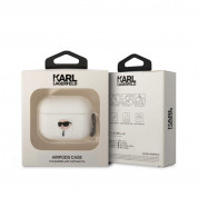 Karl Lagerfeld AirPods Pro 3D Logo NFT Karl Head Silicone Case - силиконов калъф с карабинер за Apple AirPods Pro (бял) 2