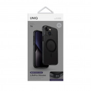 Uniq LifePro Xtreme Magnetic Case - хибриден удароустойчив кейс с MagSafe за iPhone 14 (черен-прозрачен) 6