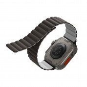 Uniq Revix Silicone Magnetic Strap - двулицевва магнитна силиконова каишка за Apple Watch 42мм, 44мм, 45мм, Ultra 49мм (сив-бял) 1