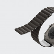 Uniq Revix Silicone Magnetic Strap - двулицевва магнитна силиконова каишка за Apple Watch 42мм, 44мм, 45мм, Ultra 49мм (сив-бял) 2