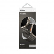 Uniq Revix Silicone Magnetic Strap - двулицевва магнитна силиконова каишка за Apple Watch 42мм, 44мм, 45мм, Ultra 49мм (сив-бял) 4