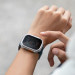Uniq Garde Hybrid Apple Watch Case - качествен силиконов (TPU) кейс с вграден протектор за дисплея на Apple Watch Ultra 49мм (черен-прозрачен) 4