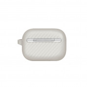 Uniq Vencer Silicone Hang Case - силиконов (TPU) калъф с карабинер и силиконово въженце за Apple AirPods Pro 2 (сив) 1