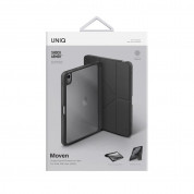 Uniq Moven Case - удароустойчив хибриден кейс с поставка и отделение за Apple Pencil за iPad 10 (2022) (тъмносив-прозрачен) 6