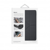 Uniq Moven Case - удароустойчив хибриден кейс с поставка и отделение за Apple Pencil за iPad 10 (2022) (тъмносив-прозрачен) 7