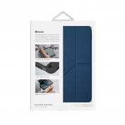Uniq Moven Case - удароустойчив хибриден кейс с поставка и отделение за Apple Pencil за iPad 10 (2022) (син-прозрачен) 5