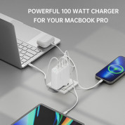 4Smarts GaN Charger Flex Pro 100W - захранване за ел. мрежа за лаптопи, смартфони и таблети с 3xUSB-C и 1xUSB-A изходи с технология за бързо зареждане (бял) 7